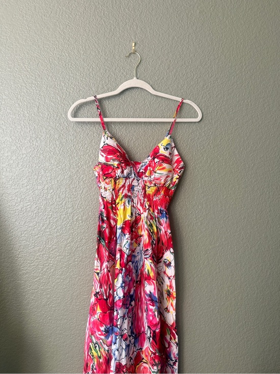 She's Cool Dresses & Skirts - She's Cool Red Floral Maxi Dress with Multicolor Print